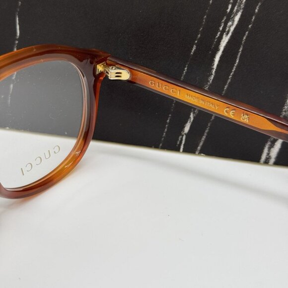 NEW GG1320O 002 GUCCI HAVANA PILOT UNISEX GUCCI EYEGLASSES - Picture 11 of 12
